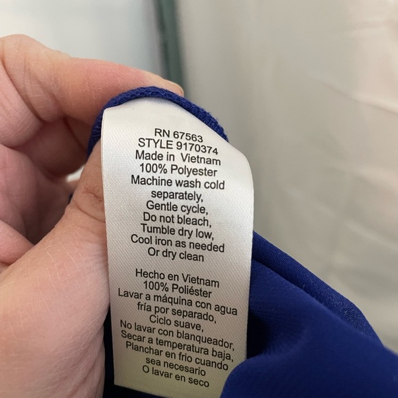 SLNY NWT royal blue maxi dress size 14 - Picture 7 of 8